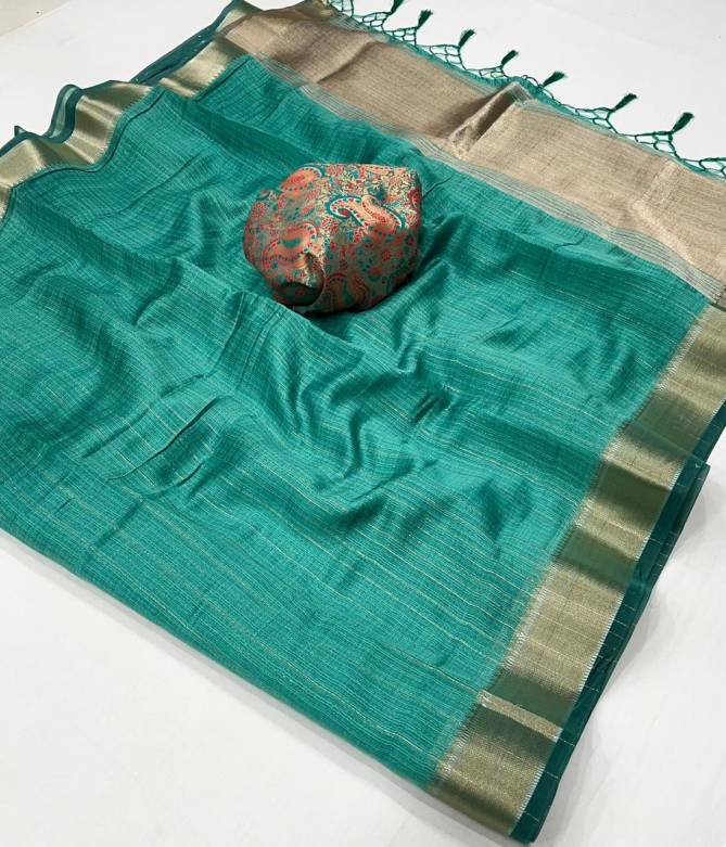 Knoorie Seasons By Rajtex Moss Chiffon Handwoven Saree Wholesale Online